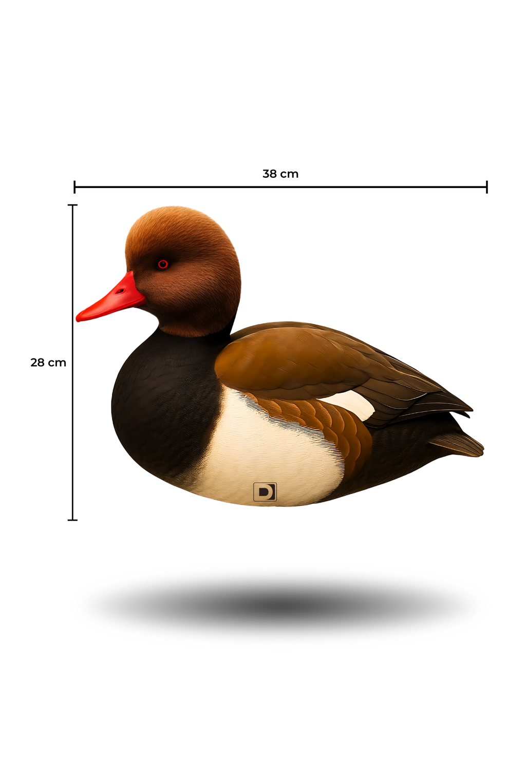 Señuelo Silueta Pato Colorado ACUATIC FLOKS - Lote 12 ud.