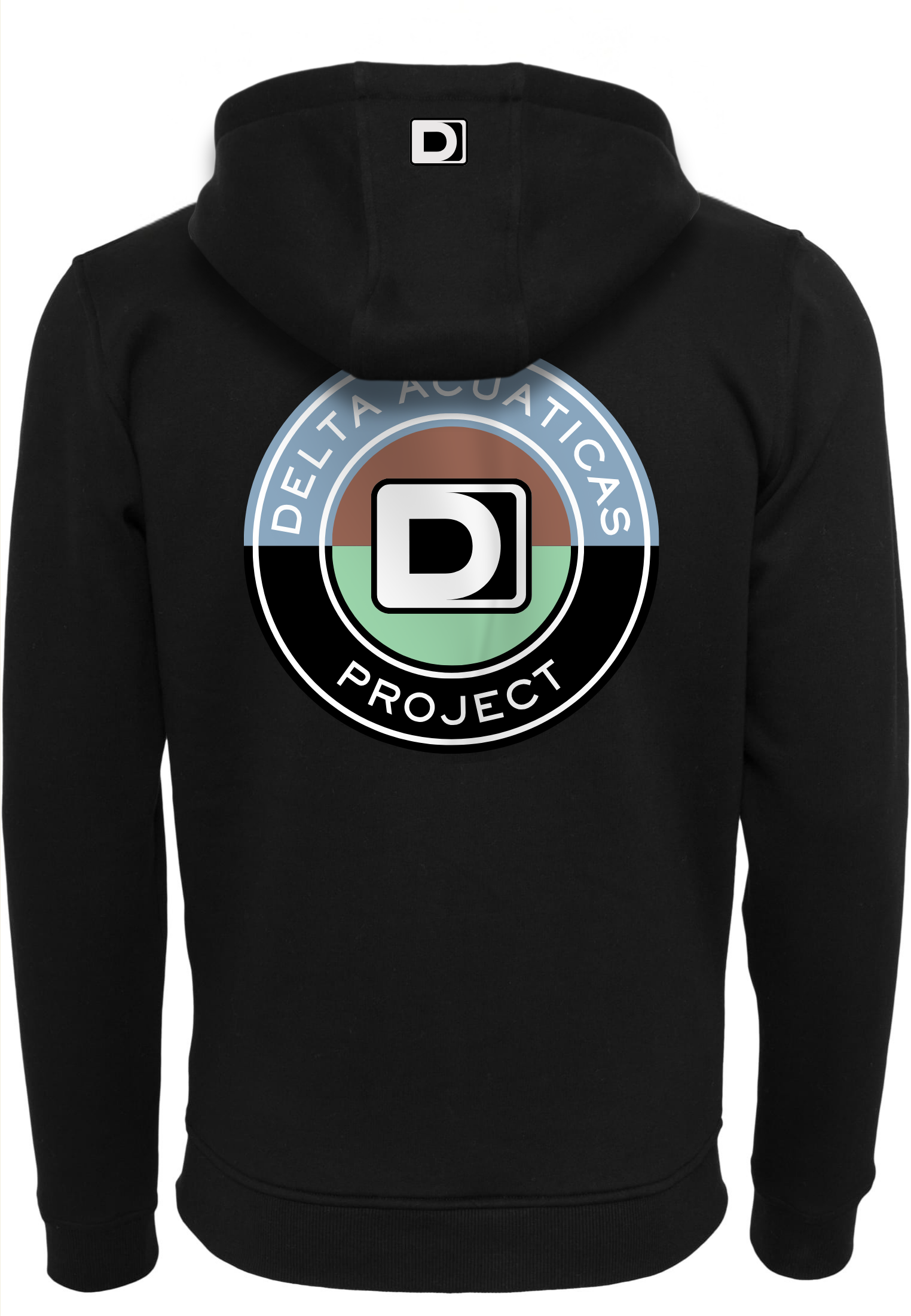 Sudadera con cremallera y capucha D-Poject Badge Negro