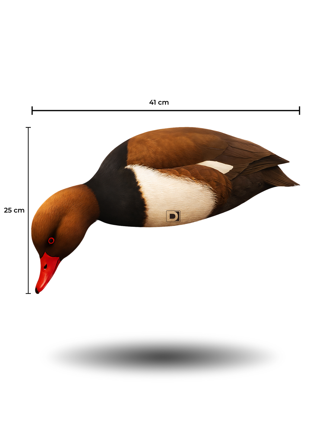 Señuelo Silueta Pato Colorado ACUATIC FLOKS - Lote 12 ud.