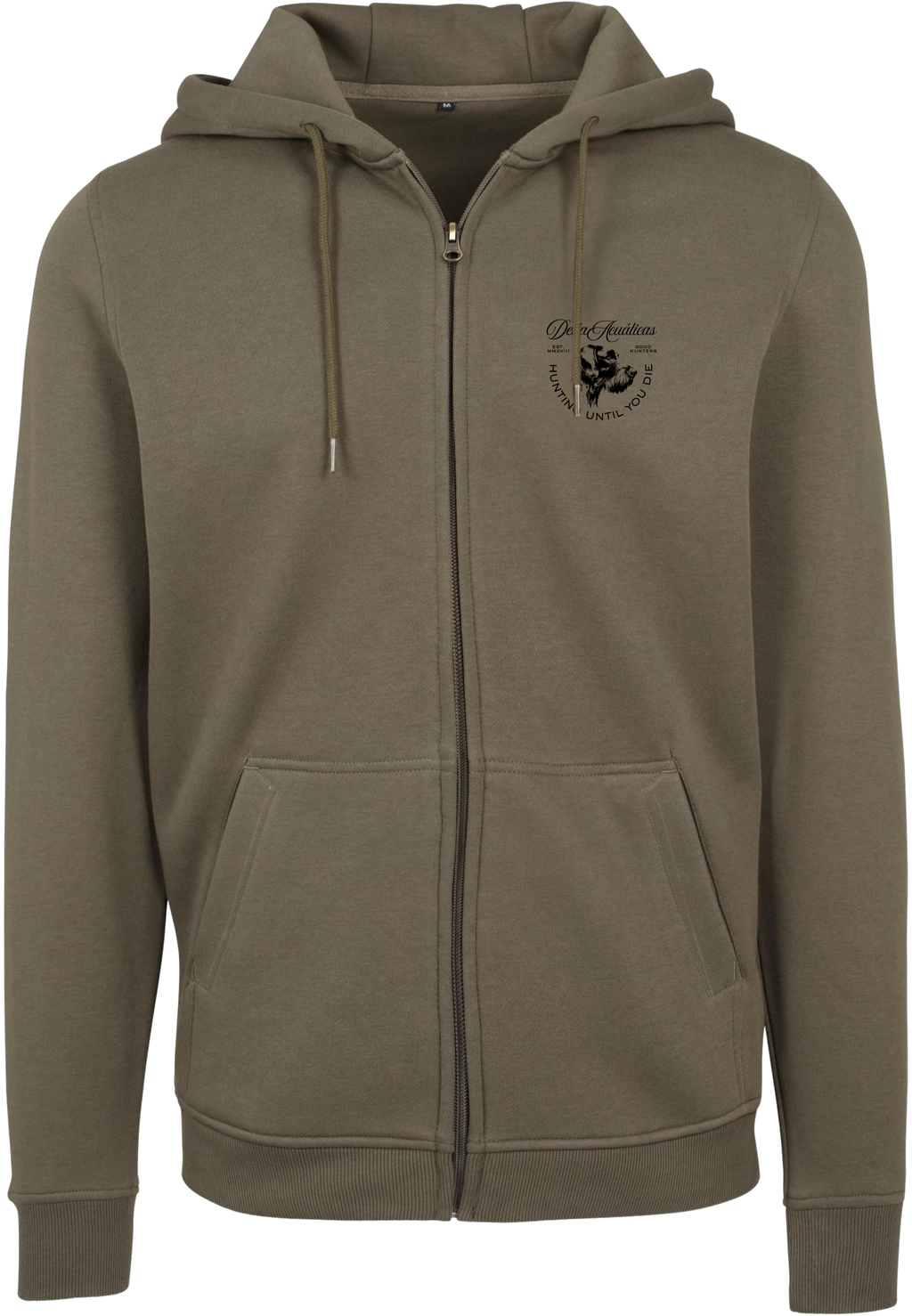 Sudadera con cremallera y capucha Drahthaar Oliva