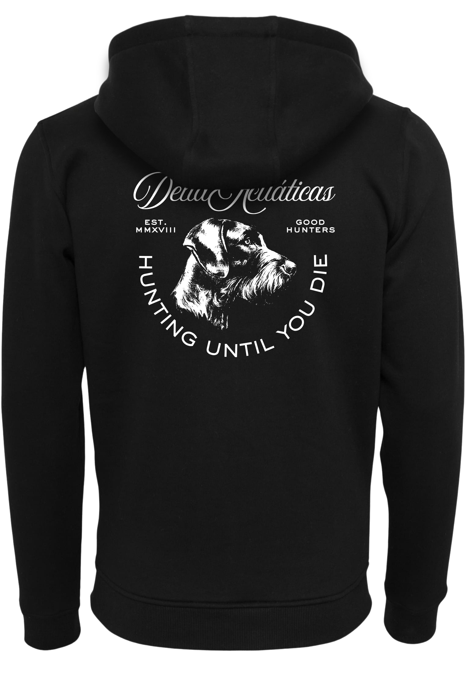 Sudadera con cremallera y capucha Drahthaar Negro