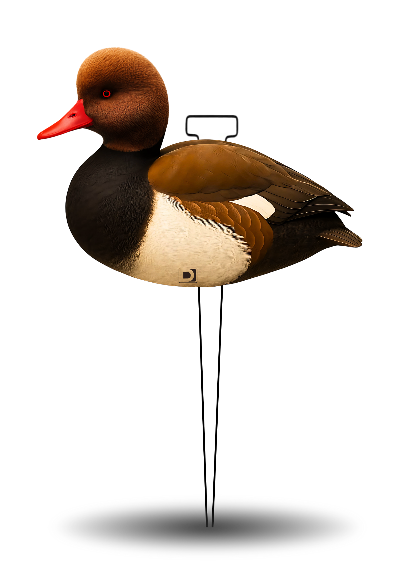 Señuelo Silueta Pato Colorado - Lote 12 ud.