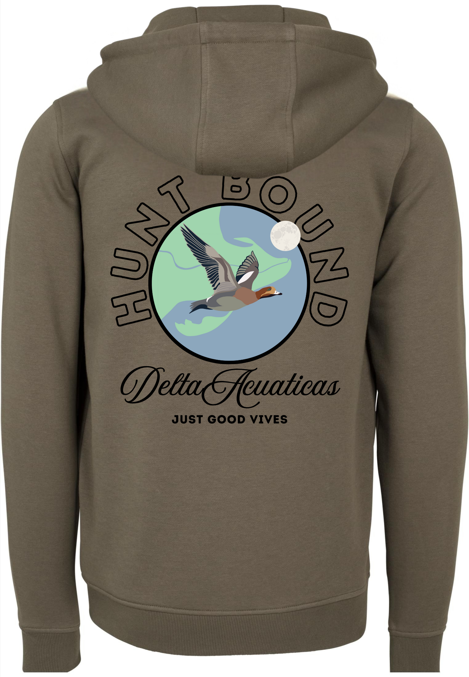 Sudadera con cremallera y capucha Hunt Bound Oliva