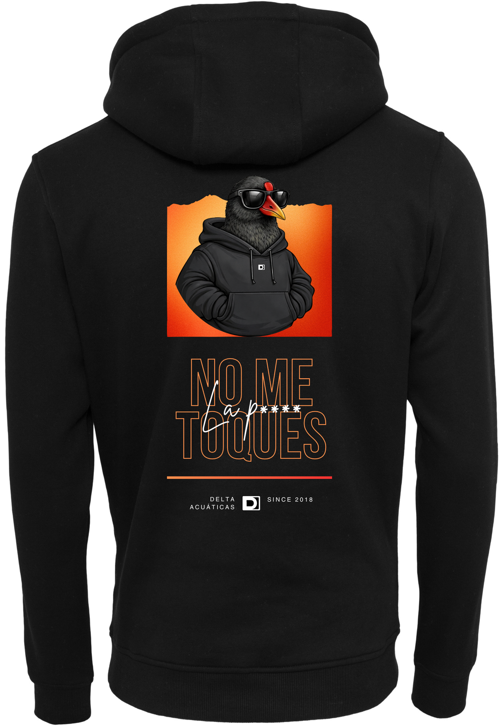 Sudadera con capucha No Me Toques Negro