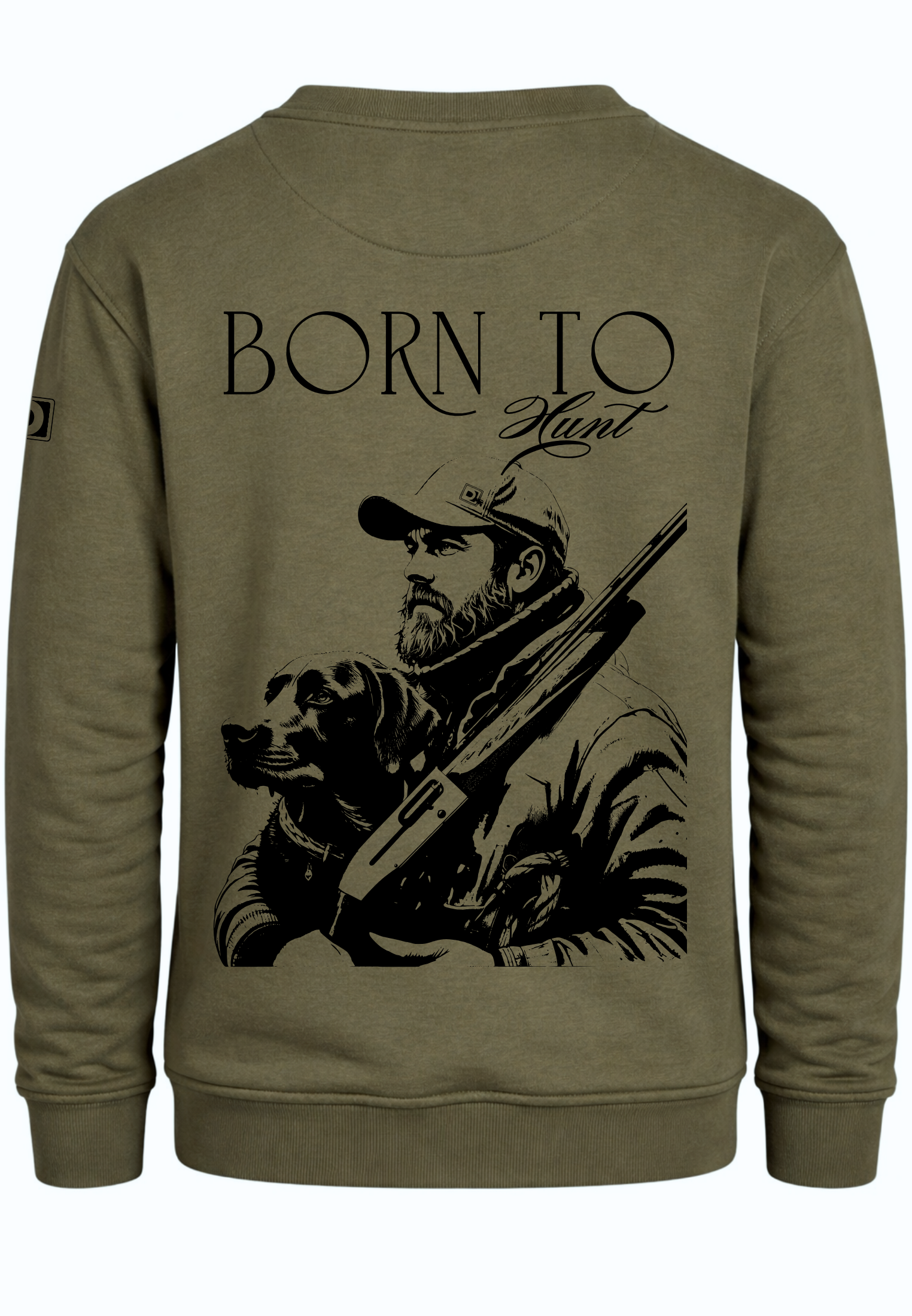Sudadera Born To Hunt Oliva