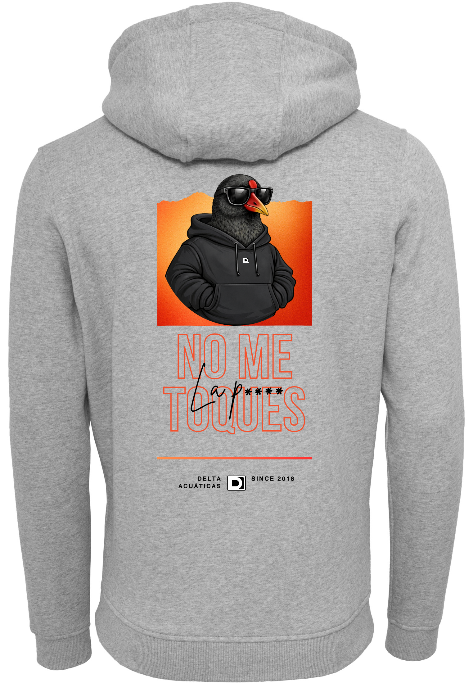 Sudadera con capucha No Me Toques Gris