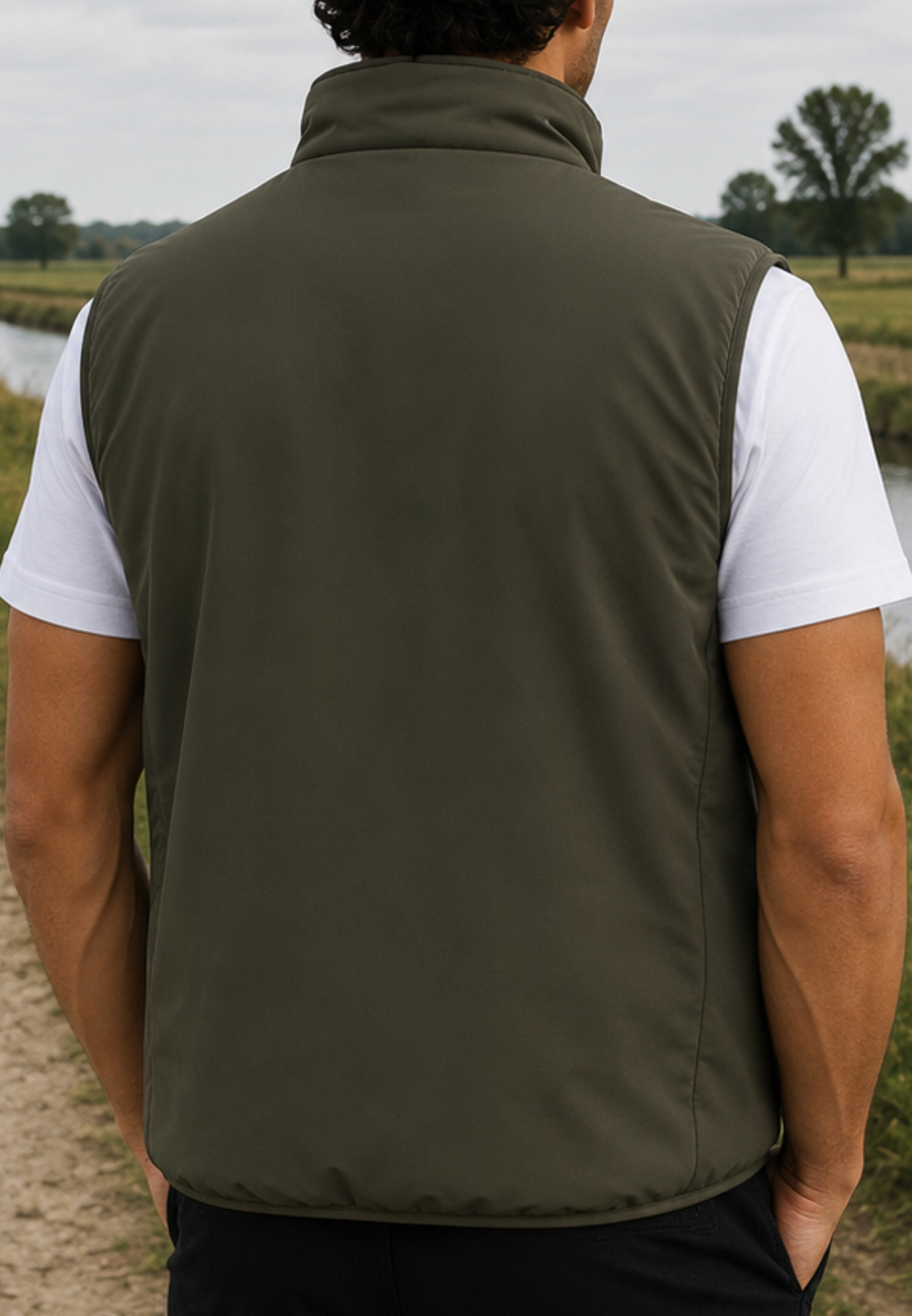 Chaleco Softshell Acolchado Oliva