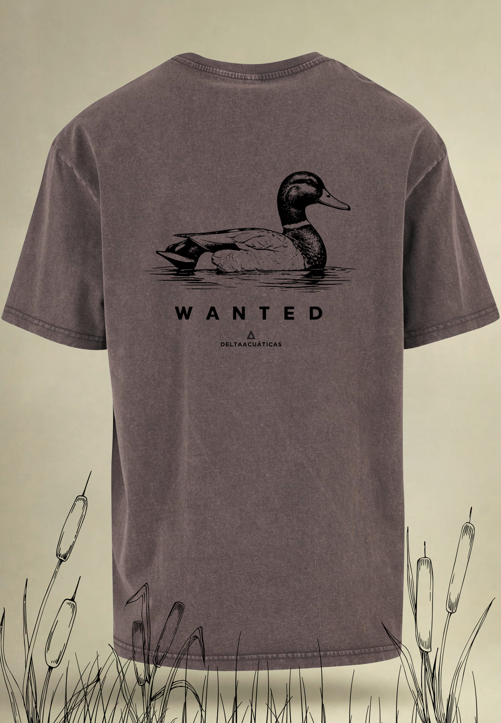 Camiseta Wanted Acid Wash Imán Oversize
