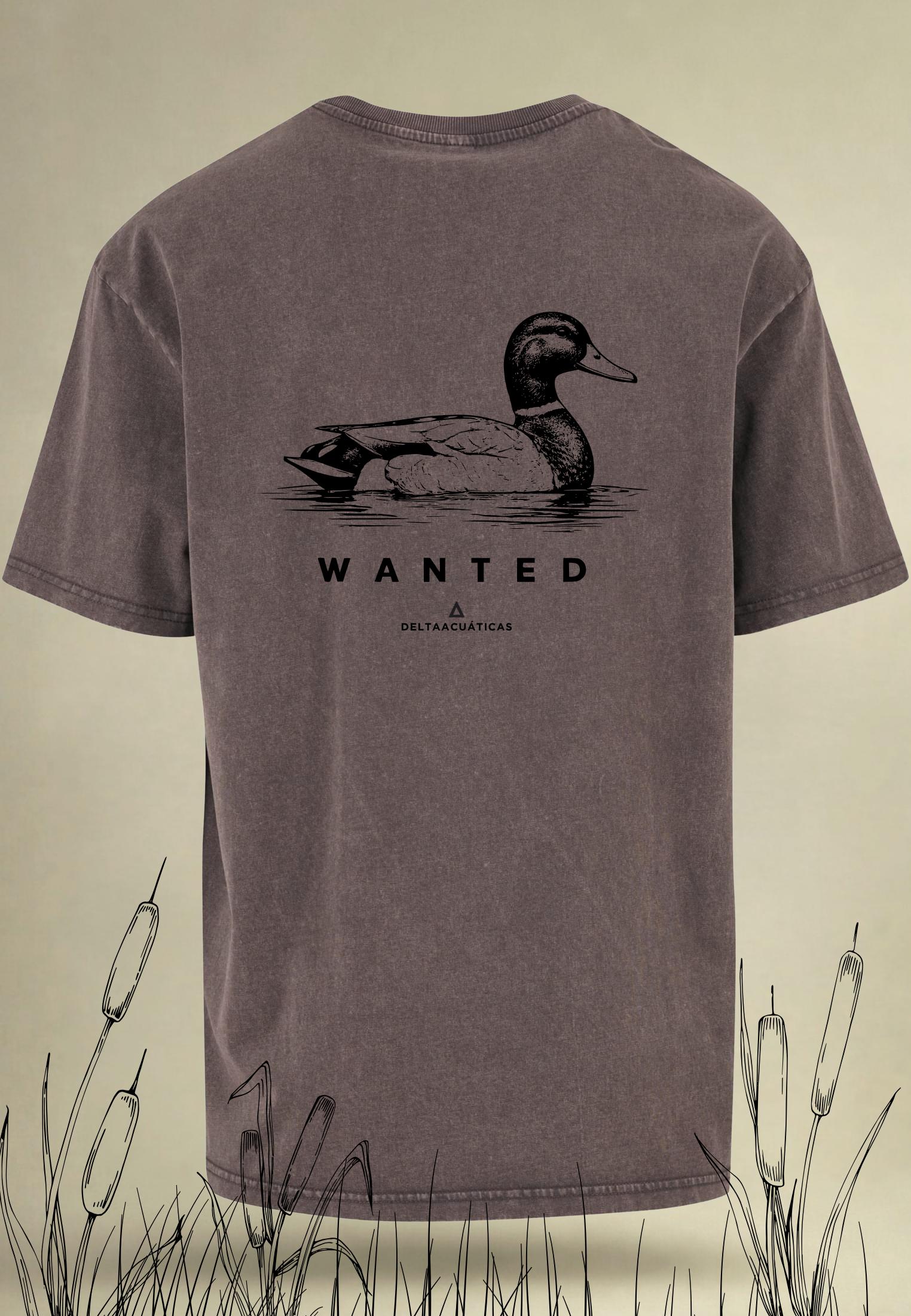 Camiseta Wanted Acid Wash Imán Oversize