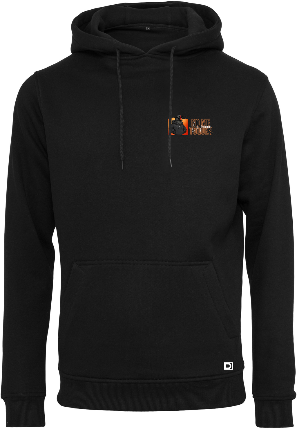 Sudadera con capucha No Me Toques Negro