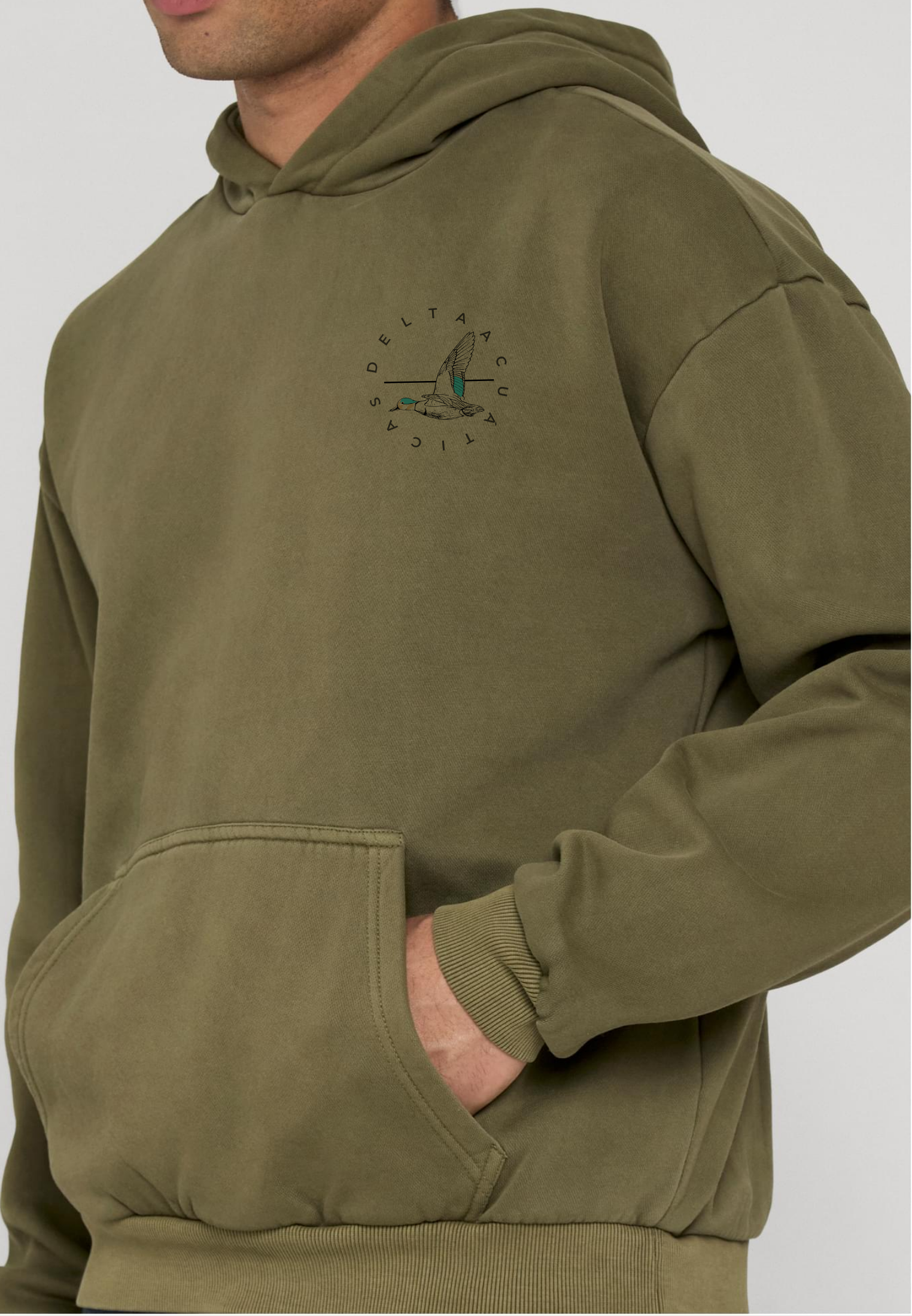 Cross Hoodie Olive
