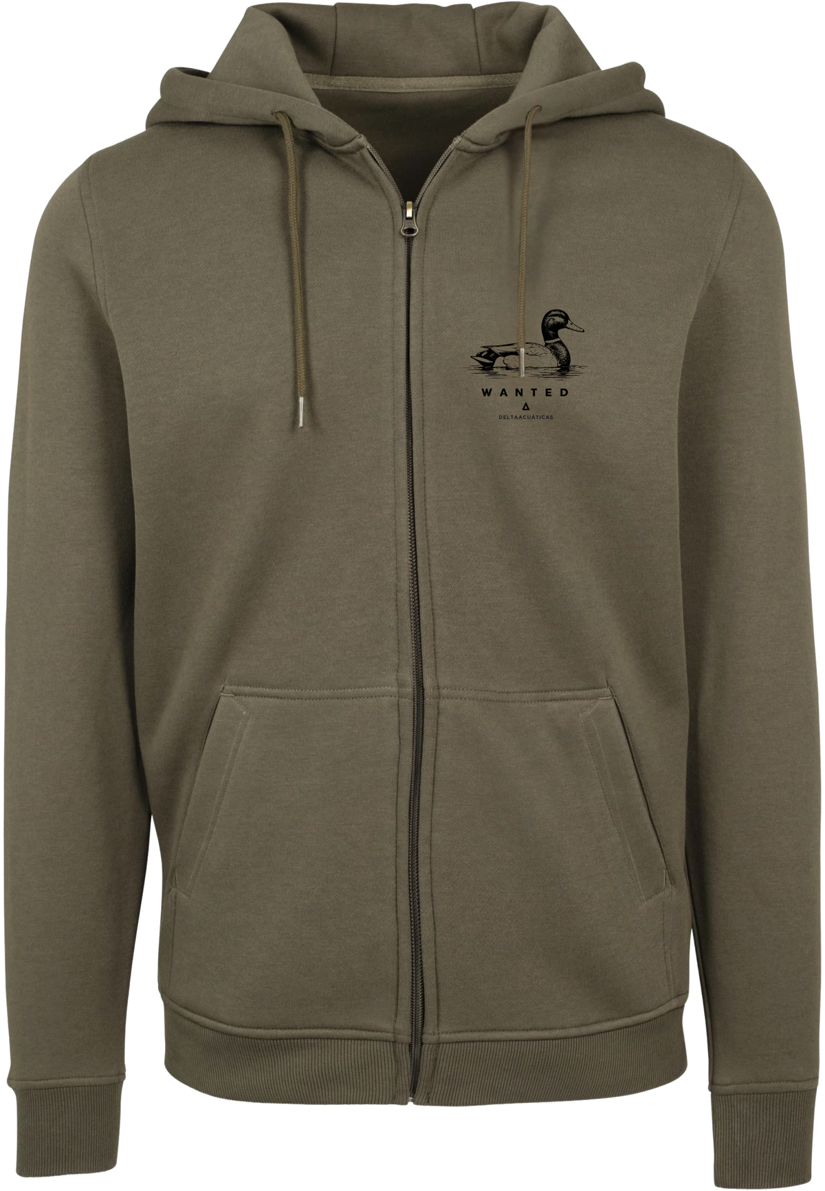 Sudadera con cremallera y capucha Wanted Oliva