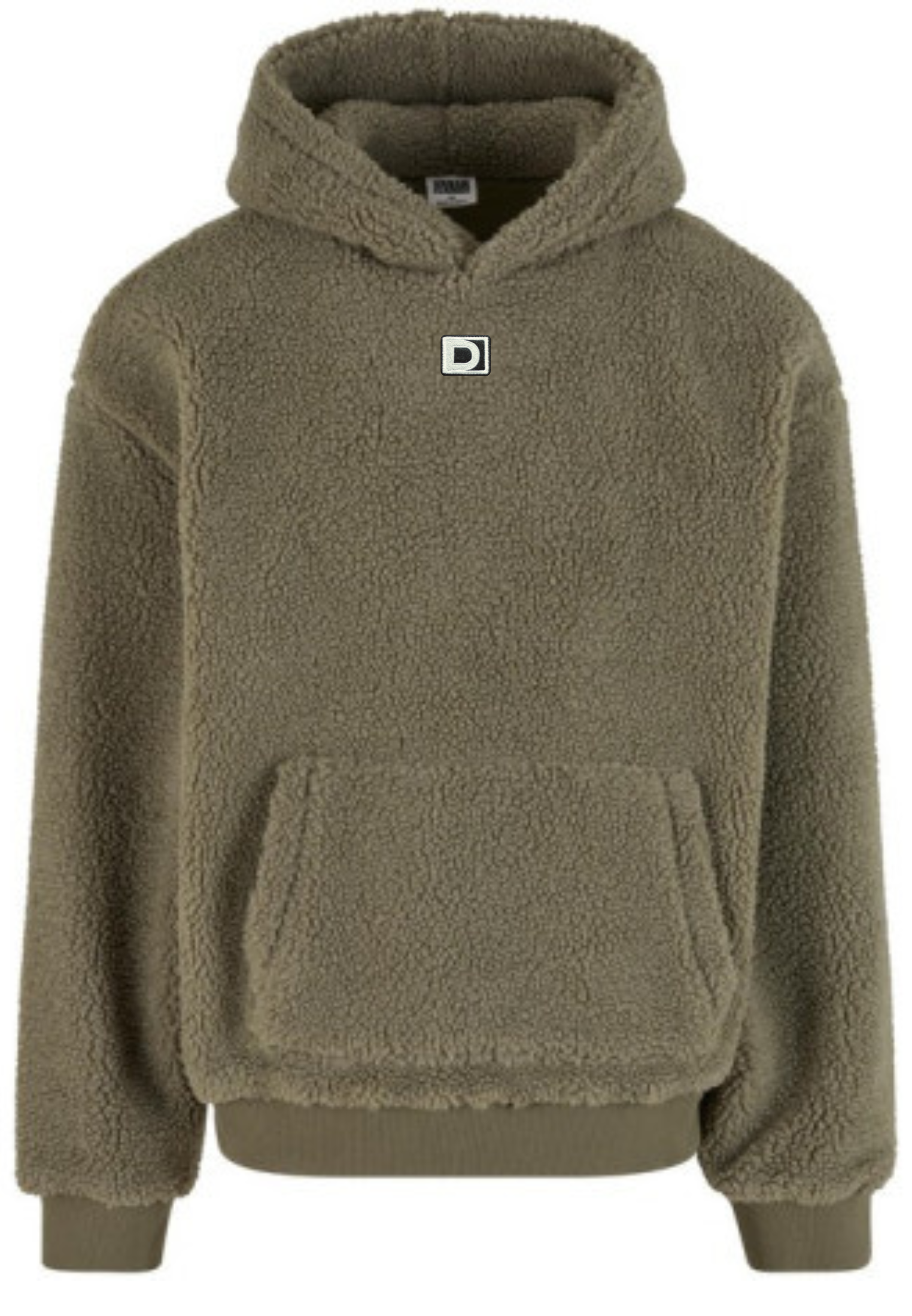Sudadera sherpa oversize Oliva