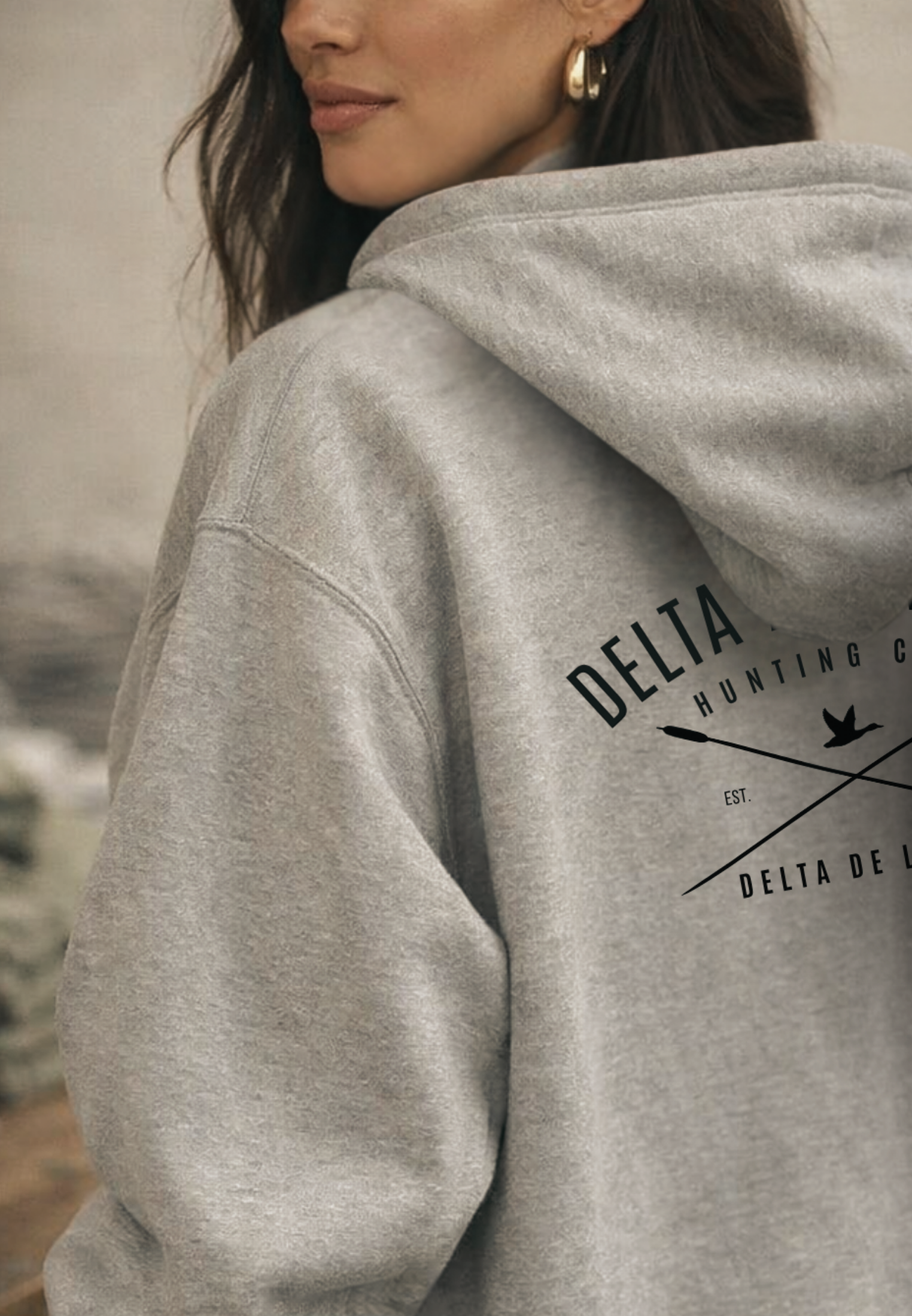 Sudadera con capucha Cross Gris